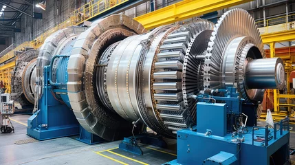 Fotobehang steam turbine power plant © ETAJOE