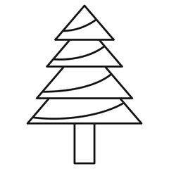 Christmas Tree Line Icon