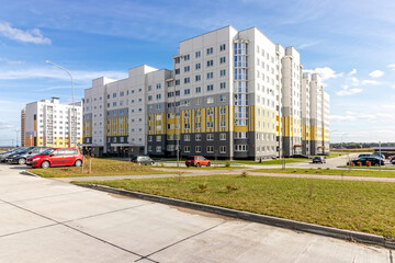 Beautiful modern multi-storey building in a new area of the city.