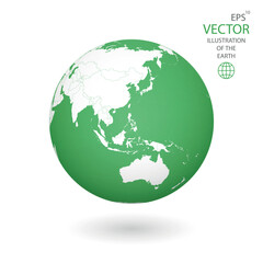 Obraz premium Earth illustration. Each country has its own autonomous border and background color fill, which gives the opportunity to select the desired part from the rest of the content. Objects are isolated.