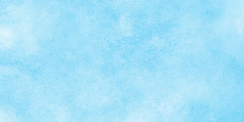 Brush-painted blurred and grainy paint aquarelle Abstract light sky blue watercolor background,Classic hand painted Blue watercolor background for design.
