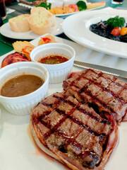 There is special food on the table.