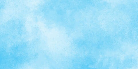 Blue Sky with white cloud and clear abstract. Beautiful air sunlight with clouds colorful.blurred and grainy Blue powder explosion on white background, Classic hand painted Blue watercolor background,
