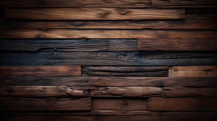 Dark wooden texture. Rustic three-dimensional wood texture. Wood background. Modern wooden facing background, Surface of the old brown wood texture.