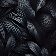 abstract black leaves background