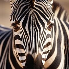 zebra close up portrait animal wild