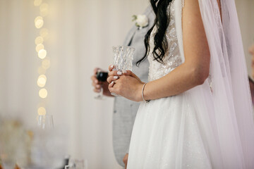 bride holding a wedding bouquet