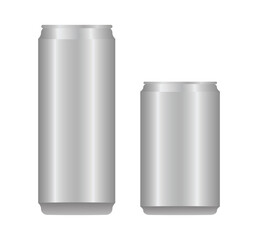 realistic aluminum can vector illustration