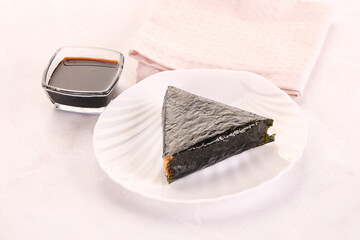 Japanese traditional onigiri with fish