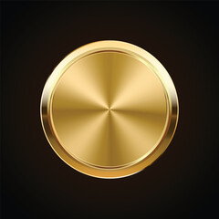 Luxury golden badges and labels. Retro vintage circle badge design