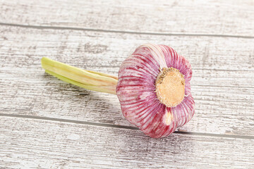 Young fresh garlic for cooking