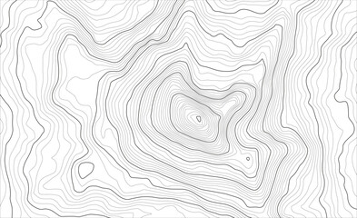 Background of the topographic map. Topo map with elevation. Geographic line mountain relief. Vector stock illustration - obrazy, fototapety, plakaty