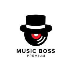 music boss logo vector icon illustration