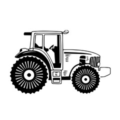 tractor on a white background