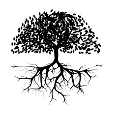silhouette of a tree