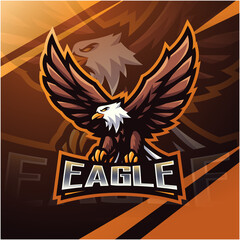 Eagle esport mascot logo design © Visink.art