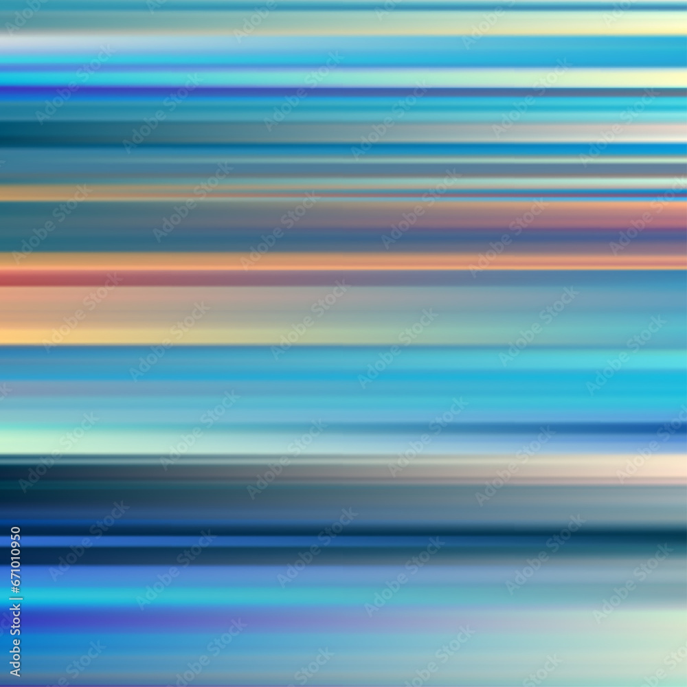 Poster Vector image with horizontal defocused thin lines