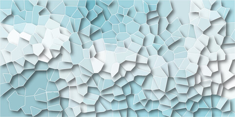 Light blue stone background with rock pattern, macro. Texture of abstract backdrop with white outlines Multicolor Broken Stained Glass Background quartz pattern art Blue mosaic from fragments.