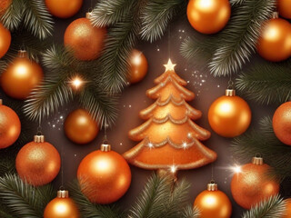 Obraz na płótnie Canvas christmas tree and decorations