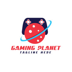 Galaxy gaming logo design concept for gaming industry