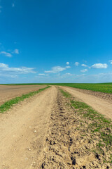 a road for vehicles without asphalt