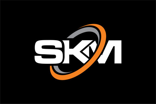 SKM creative letter logo design vector icon illustration