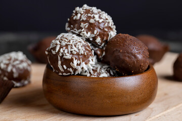 Chocolates with coconut sweet filling