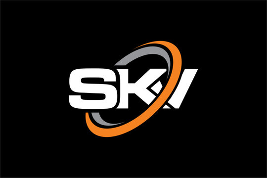 SKV creative letter logo design vector icon illustration