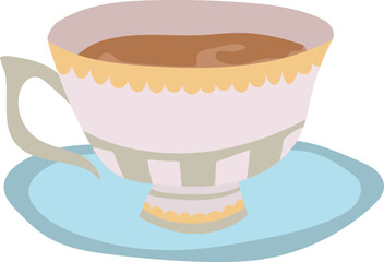 Cup porcelain illustration