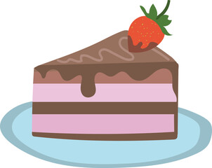 Chocolate cake illustration