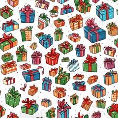 Happy Christmas Seamless Patterm cartoon background