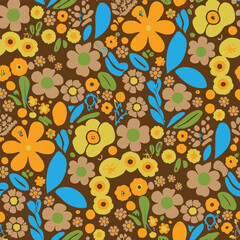 Textile Pattern Vectors Flower Design AI Generation