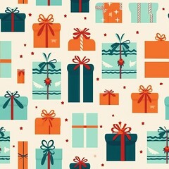 Happy Christmas Seamless Patterm cartoon background