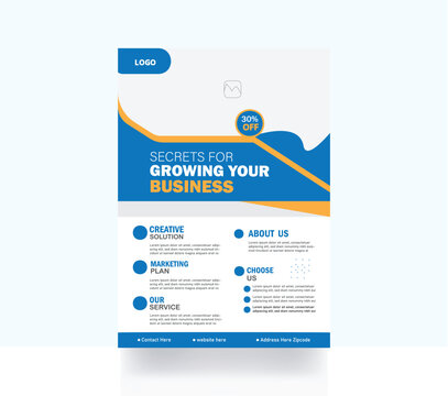 Corporate business flyer design banner marketing template