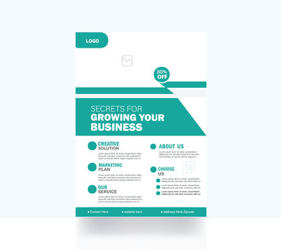 Corporate business flyer design banner marketing template
