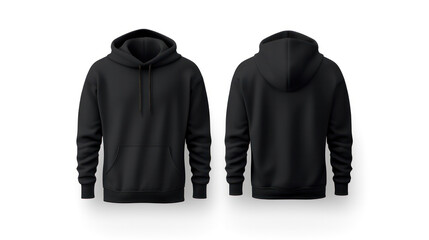 Black hoodie front and back