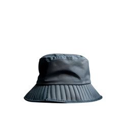 Fototapeta premium Men's Black Bucket Hat IIllustration Art With a Transparent Background Generative AI.