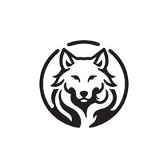 Sleek and Minimalist Wolf Logo Design, Embrace Ambitious Wolf Vector Logo