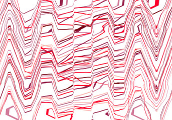 crimson pulse a symphony of red and pink abstract random messy zigzag line wave horizontal on transparent background.