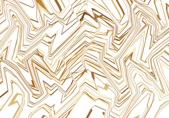 Golden abstract luxury modern geometric zigzag marble wavy with glitter texture on transparent background.