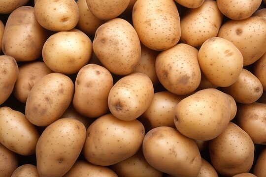 Potatoes background illustration. Ai generative.