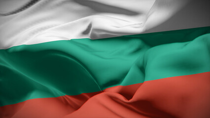 Close-up view of Bulgaria National flag.