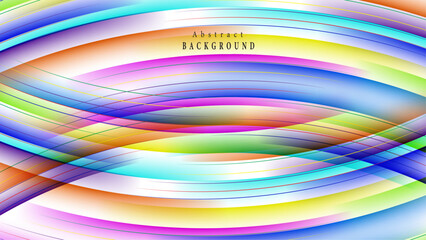 Abstract colorful lines background. Geometric stripe line art design. Modern shiny color gradient lines. Futuristic technology concept.