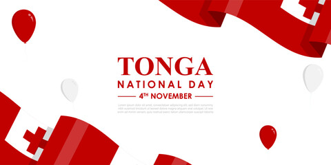 Vector illustration of Tonga National Day social media feed template
