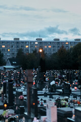 cemetery in urgan environment