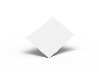 Blank 8.5x11 inc letter 3d render on a transparent background