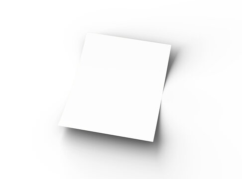 Blank 8.5x11 inc letter 3d render on a transparent background