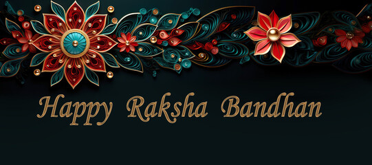 Happy Raksha Bandhan. Banner design.
