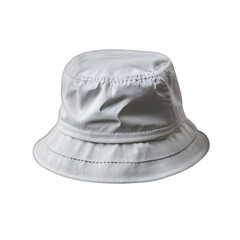 Fototapeta premium Men's White Bucket Hat IIllustration Art With a Transparent Background Generative AI.