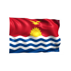 Kiribati national flag on white background.